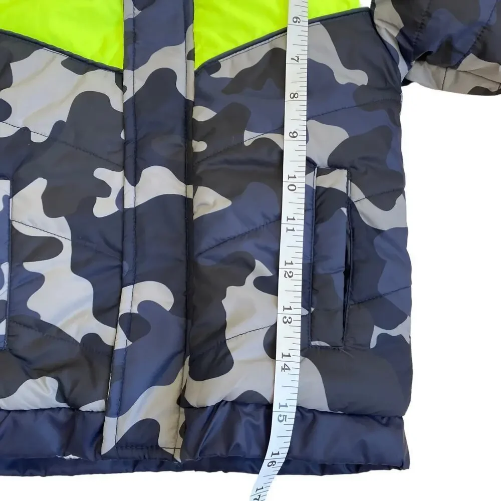 Egg New York NWT Sz 2T Toddlers Winter Puffer Jacket Sherpa Lined Hooded Camo
